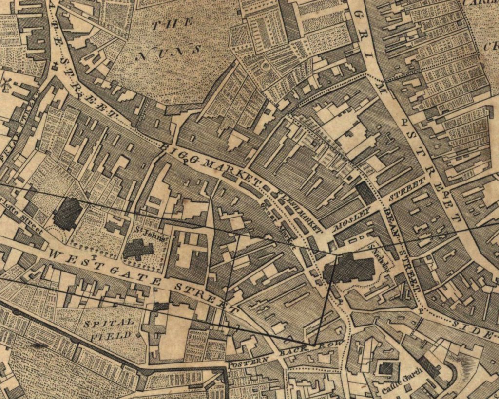 This image has an empty alt attribute; its file name is newcastle_markets_1800s.jpg